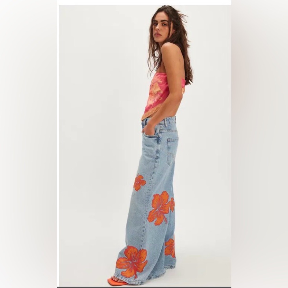 FREE PEOPLE x We The Free Palisades Wide-Leg Jeans size 26 - Picture 3 of 12